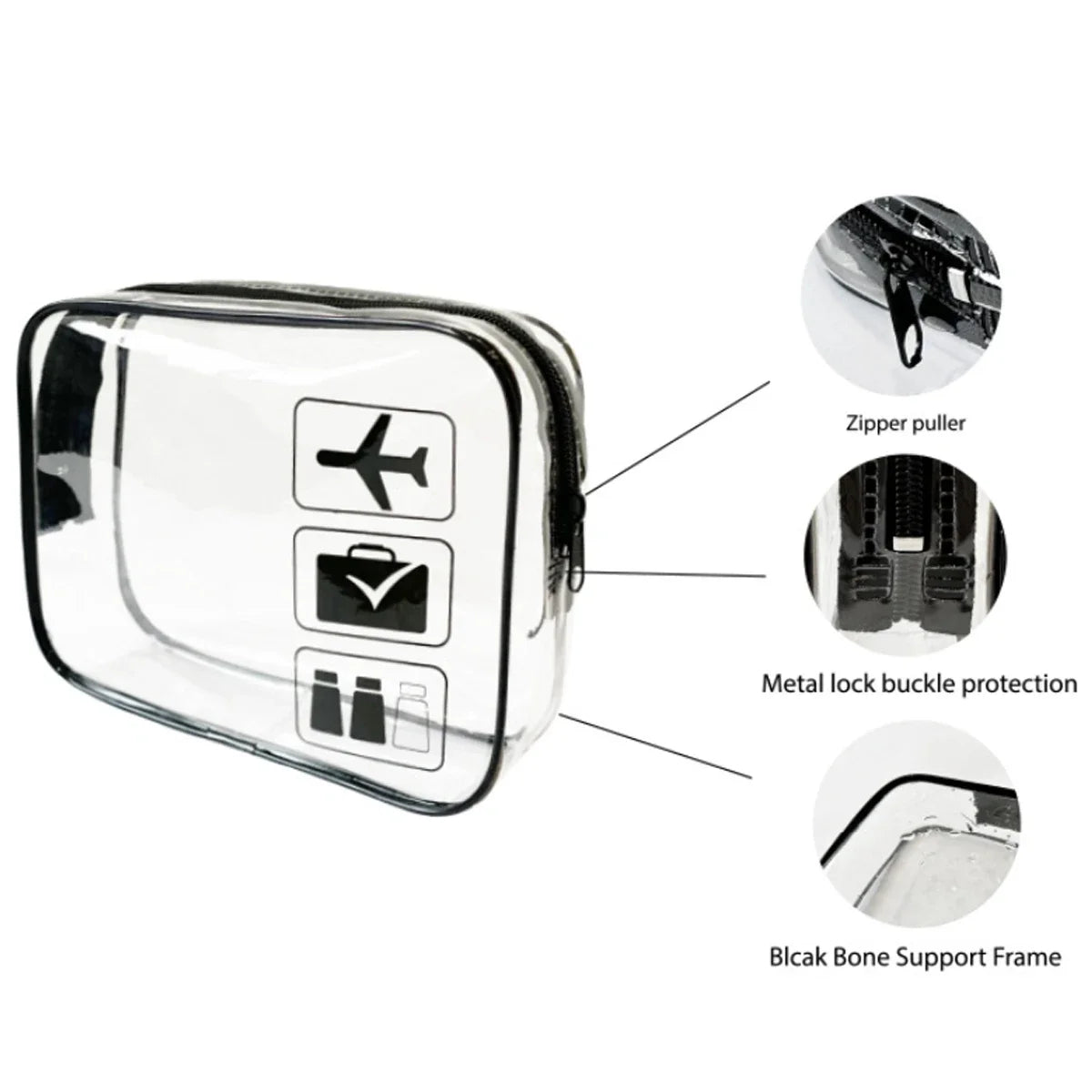 Clear Travel Cosmetic Bag