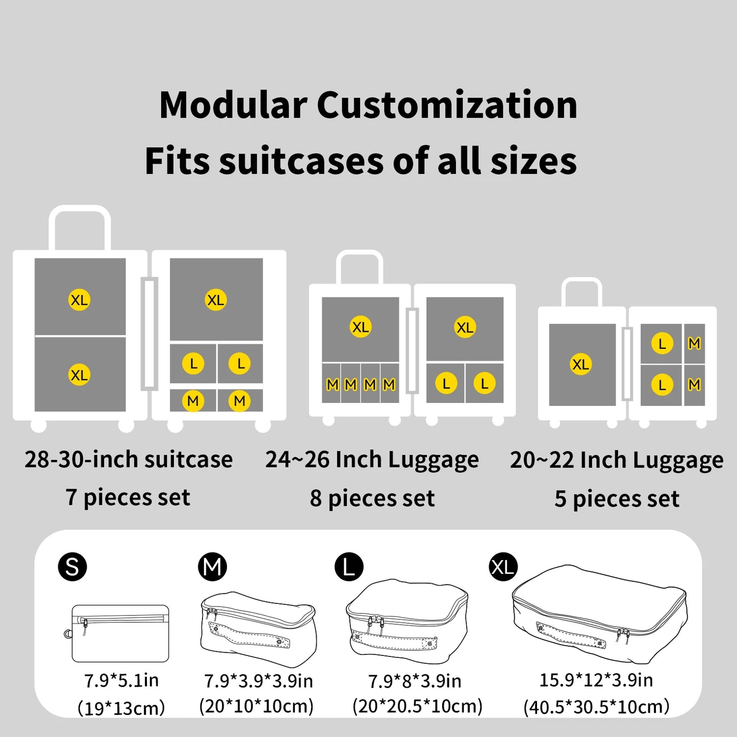 Compression Packing Cubes Set