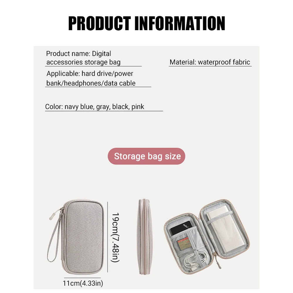Travel Cable and Tech Accessories Organizer