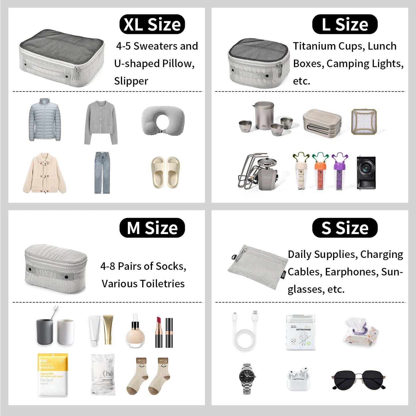 Compression Packing Cubes Set